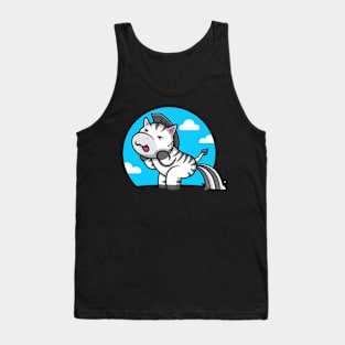 Zany Zebra Stripy Poop Tank Top